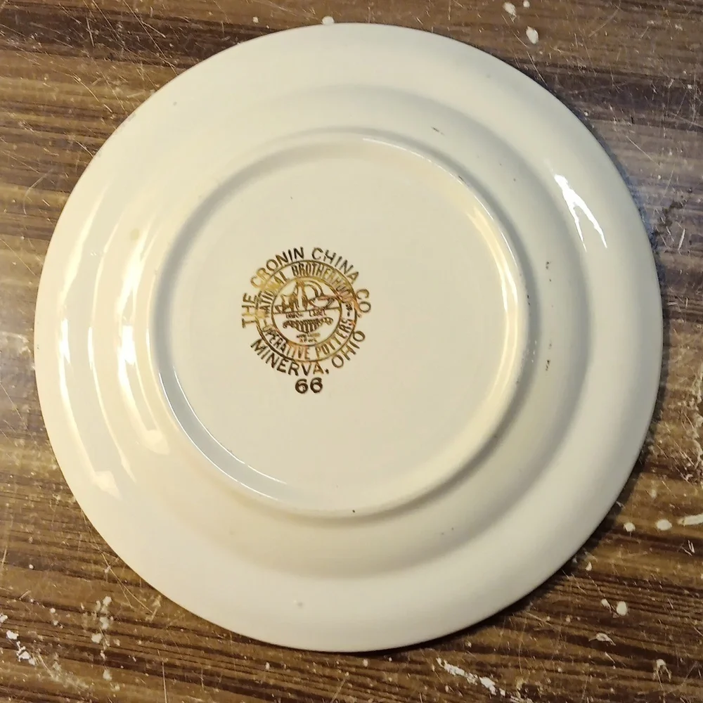 Vintage 1966 Cronin China Co. NATIONAL BROTHERHOOD OF POTTERS plate - Picture 2 of 4